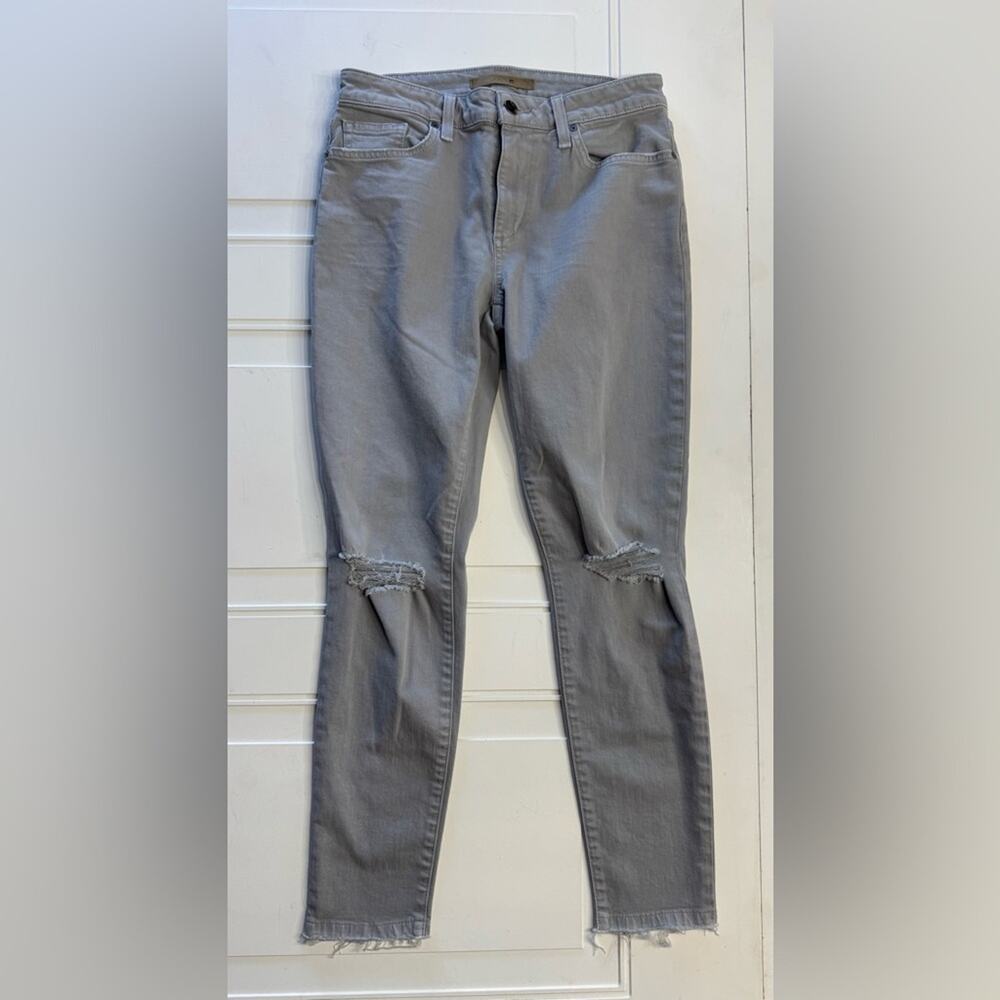 Joe’s Jeans Womens Sz 28 Gray Distressed Skinny Denim Jeans Pants